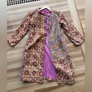 Matta Women's Cape in Rich Purple and Warm Tan